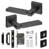 Decoranddecor Nexus Black Internal Door Handles – Aluminium Handle Sets