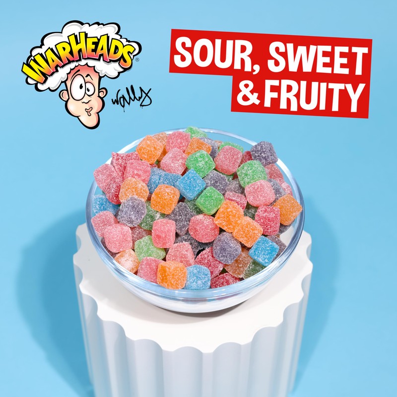 WARHEADS Cubes - Sour Sweet & Fruity Chewy Candy -