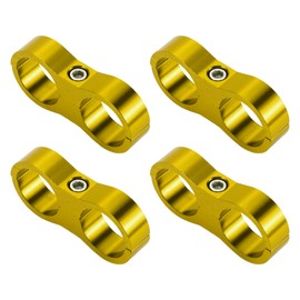 Hihaha Hose Separator Clamp Fitting Adapter/Pipe Tube Line Separator Clamp Tooling AN12 24mm 4pcs Gold Tone