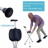 Honmido Portable Adjustable Folding Walking Cane with Seat Allows Durability