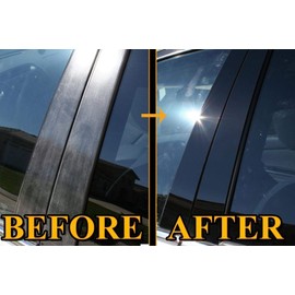 AUTOCARIMAGE Pillar Posts (B Pillars) Covers for Ford Crown Victoria 92 93 94 95 96 97 98 99 00 01 02 03 04 05 06 07 08 09 10-6 Pieces (Glossy Piano Black)