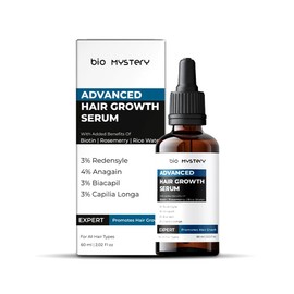 Bio Mystery Hair Growth Serum With 3% Redensyl, 4% Anagain, 3% Biacapil and Capilia longa with Biotin, Rosemerry and Rice Water - For Hair Growth And Hair Fall Control Serum 60ml / 2.02 floz