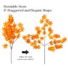 SNAIL GARDEN 4 Pcs Artificial Maple Leaves with Stem,Silk Maple