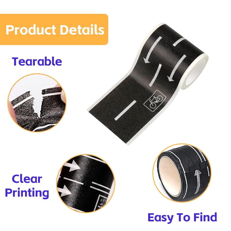 Siliget Road Tape 3 Rolls - DIY Traffic Highway Tape,