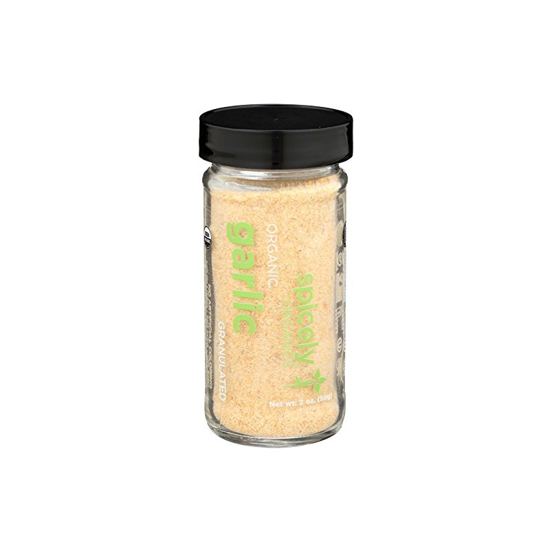 Spicely Organic Garlic Granulates 2.00 Ounce Jar Certified Gluten Free