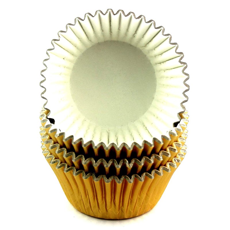 Eoonfirst Foil Cupcake Liners Standard Baking Cups 100 Pcs (Gold)