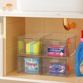 Pack of 2 Drawer Organisers, Dressing Table Organiser, Drawer Box, 16 Non-Slip Mats, Ideal for Bathroom, Bedroom, Dressing Table, Desk and Other Uses