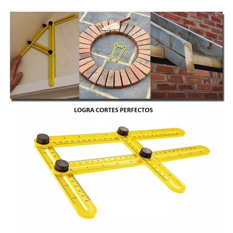 TechMel Regla Multi Angulos Para Construccion Con Auto Nivelador