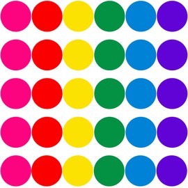 30pcs 6 Inch Classroom Floor Dots Floor Stickers, PAGOW Waterproof Multi-Color Classroom Spots Stickers Markers, for Preschool Kindergarten Classroom (Dot Diameter : 15 cm)