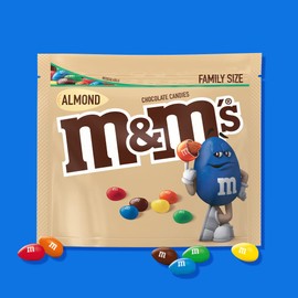 M&M’S Almond Milk Chocolate Candy, Sharing Size, 8.6 Ounce, Chocolate Candy Bulk Pack of 8