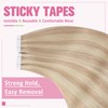 YoungSee Human Hair Tape in Extensions Blonde Highlight Tape Hair