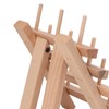 12 Spools Wooden Sewing Thread Holder Foldable Bobbin Hanging Rack