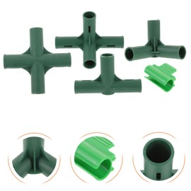 BESPORTBLE 3sets Greenhouse Adapter Kit Connectors for Garden Agriculture Includes Straight Right Angle Joints Film Clamps Easy Installation Greenhouse Accessories