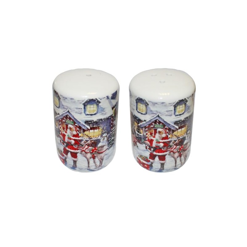 Christmas Salt and Pepper Pots Gift Boxed Fine China Tableware