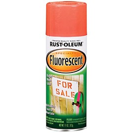 6-Pack of 11 oz Rust-Oleum Brands 1955830 Red-Orange Specialty Fluorescent Spray Paint