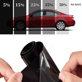 5% 20 in x 10 Ft DIY Professional Adhesive Window Tint Film Uncut Roll Car Wrap Film Automotive DIY Decals