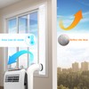 Wintcomfort Portable AC Window Seal Kit with Leaf Screen, Drawstring