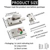 1Pack Latch Indicating Lock,Silver Latch Indicator Bolt,Privacy Partition Indicator Lock