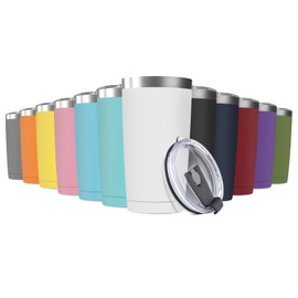 Deitybless 12Pack 20oz Tumbler Vacuum Insulated Travel Mug with Lids, Stainless Steel Double Wall Bulk Cup for Home, Office, Outdoor Suitable for Vehicle Cup Holders （Assorted Colors）