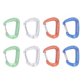 8Pcs Heavy Duty Carabiner Clips 12KN Lightweight D Ring Aluminum Alloy Carabiner for Camping Hiking Hammocks