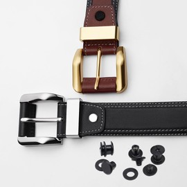 CANGCANG 100 Sets of Screw Rivets for Leather, M5 x 5 mm, Chicago Screws, Binding Screws, Hollow Rivets, Screw Rivets for Books, Paper, Belts, Dog Leads, DIY Crafts, Bookbinding, Bookbinding (Black)