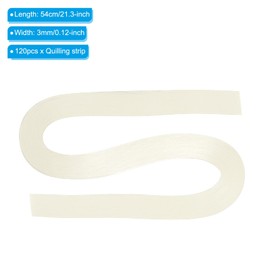 PATIKIL Quilling Strips Paper 120pcs 1/8"(3mm) 54cm Origami Paper Quilling Strip for Art DIY Hand Craft Christmas Light Beige
