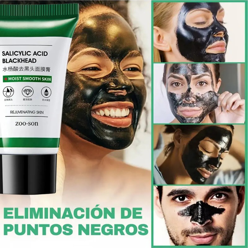 Mascarilla Negra Facial Bambu Elimina Puntos Negros Nariz 30 g