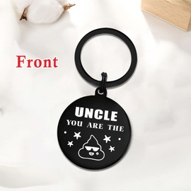 ABNTY Keychain for Uncle, Funny and Heartfelt Gift for Uncle from Nephew or Niece, Engraved Pendant with Love & Appreciation, Uncle Birthday, Father’s Day, or Christmas Gift