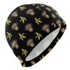 Dallonan Swimming Cap Unisex Adult Swim Cap Monkey Banana Black