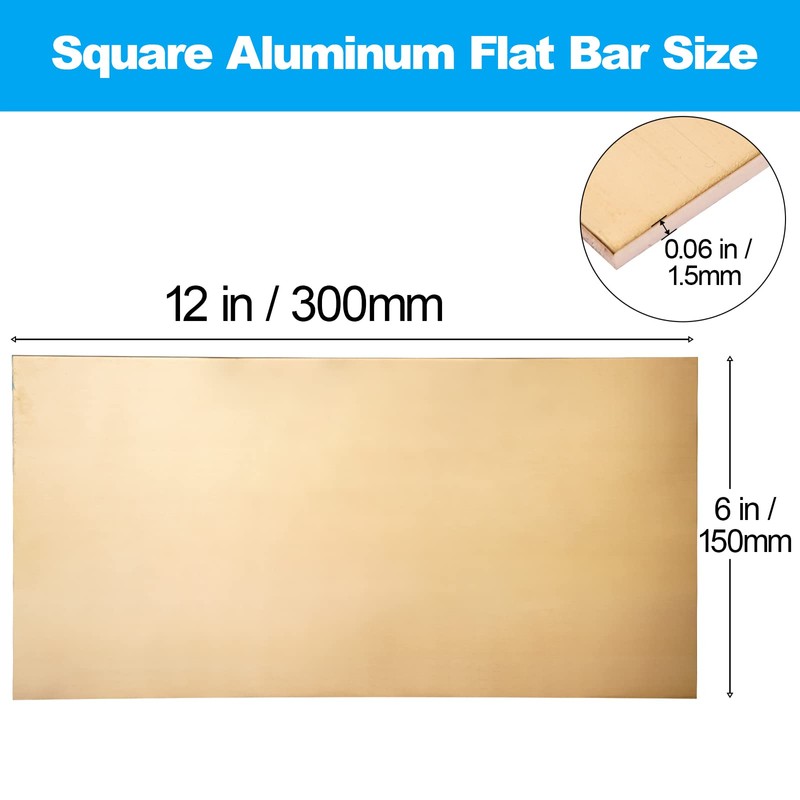 Brass Sheet, Metal Sheets Plates, 12" Length x 6" Width