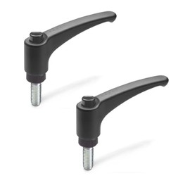 Ganter Normelemente | Pack of 2 clamping levers plastic, screw steel | GN 603-78-M8-30-DSG | thread M8 x 30