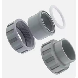 Vosoirsi 2“PVC Connector with 2 Nut Heater Flange 006723F for Raypack Pool Heater Parts R185A R265A R335A R405A (2 Pack)