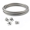 SET 5m wire rope stainless steel strand:7x7 3mm + 4