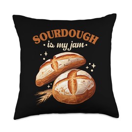 Bread Maker Bread Baking Sourdough Throw Pillow