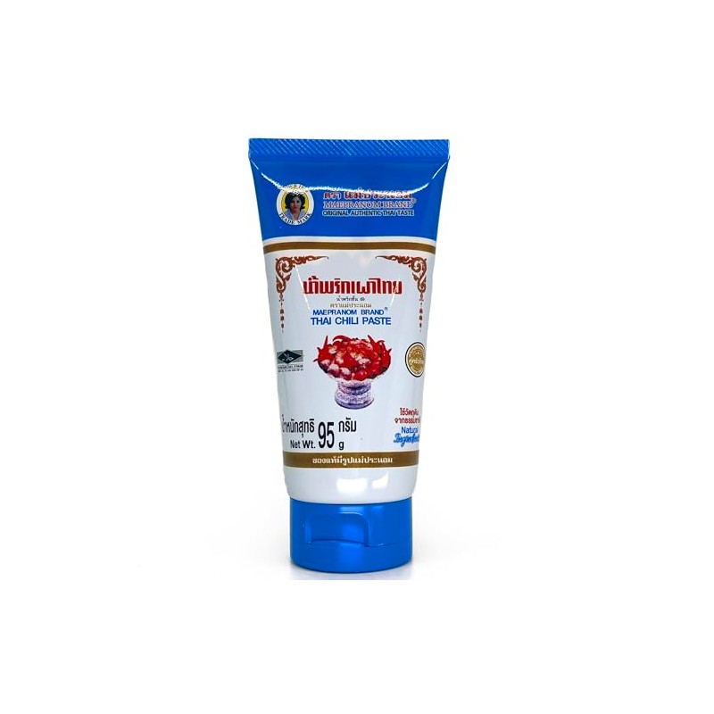 Mae Pranom Thai Chilli Paste Easy-To-Use Squeeze Tube 3.4Oz (95g)