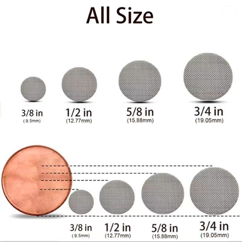 200 PCS 5/8 Pipe Screens, Stainless Steel Pipe Screen Filters