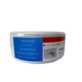 Generic Shield 24/6 24AWG 6 Conductors(6×0.22sqmm), CCA Alarm Cable, Security Cable, Alarm Control Cable, Copper Clad Aluminum, for Fire/Sound/Security Burglar Station Wire 100meters(328ft) White