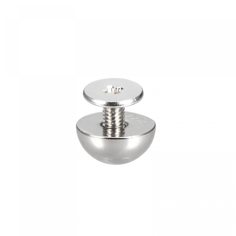 sourcing map 10x6mm Screw Back Rivets Solid Round Head Leather