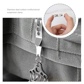 YINETTECH 8PCS Suspension Clip for Hanging EDC Items Key Torch Flint Flash Drive Emergency Whistle Multi-Purpose Pocket Clip Key Belt Holder Outdoor Quick Hanging Tool with Key Ring