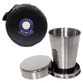 Knight 2oz Collapsible Drinking Cup with Leather Leicester City Football Club Case