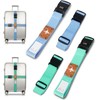 Travistar 4 Pack Luggage Straps for Suitcases, Adjustable Lockable Suitcase