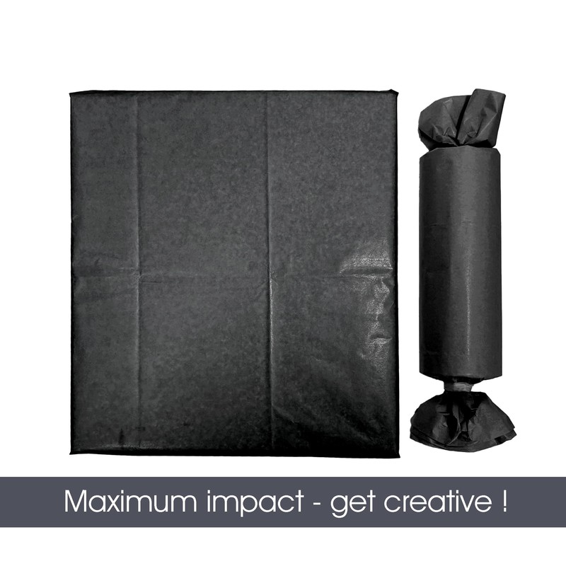 Black Tissue | 8 Sheets 50x70cm | 2 Packs, Each
