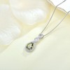 Aprila Women Infinity Necklace 925 Sterling Silver Twist Teardrop Pendant