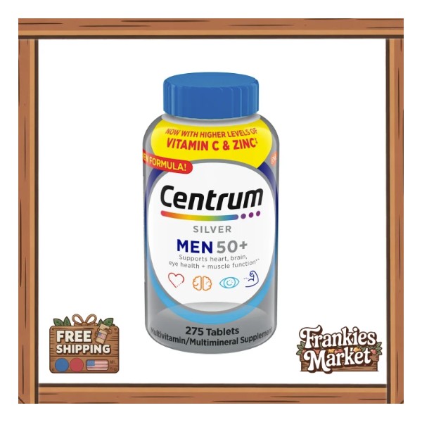 Centrum Silver Multivitamins for Men Over 50, Multimineral 275 Tablets