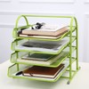Desk File Organizer 4 Tiers Metal Mesh Large Capacity Easy