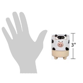 The Bridge Collection Ceramic Cow Salt and Pepper Shakers-Farmhouse Style Dining Room Decor for Country Homes