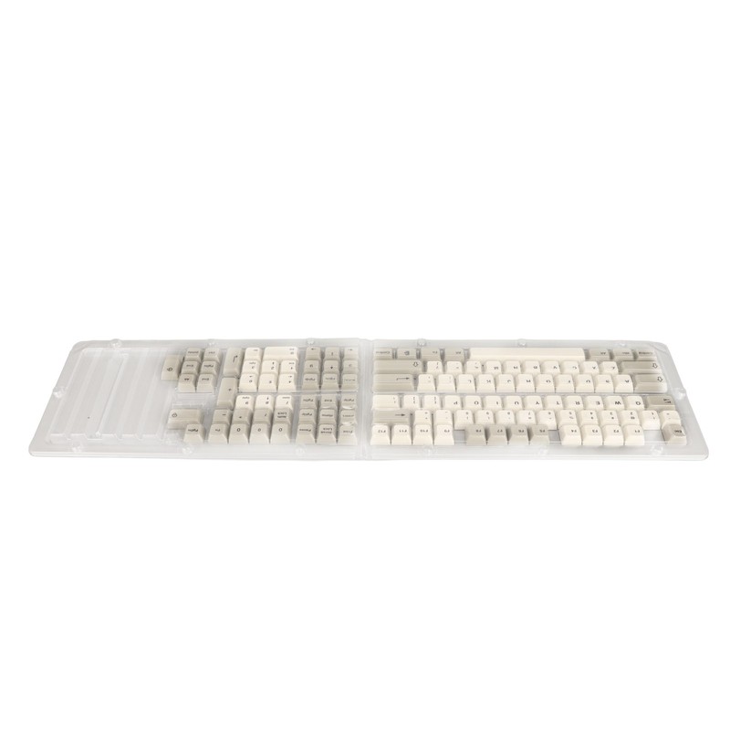 Keyboard Keycaps Retro Grey White 122 Keys PBT Theme Keycap