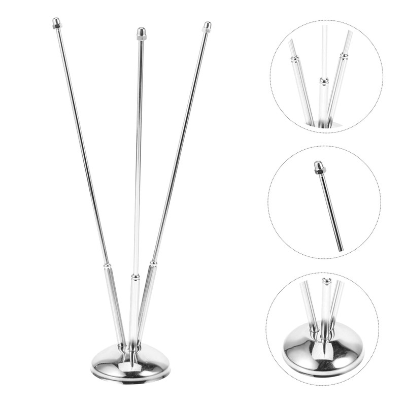 COHEALI Metal Flag Pole with Base Desk Flag Holder for