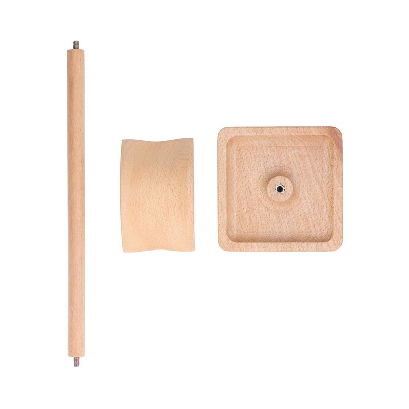 Wooden Headphone Holder Beech Headset Stand Desktop Display Shelf for