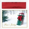 Masterpiece Studios Winter Sled 16-Count Christmas Holiday Cards with Envelopes